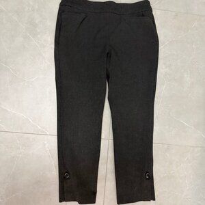 Chico's Bridgette Ankle Pant with side embellishment, Dark Grey, Size 0.5 (US 6)